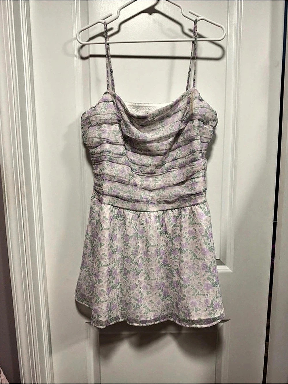 Hollister Floral Ruched Mini Dress